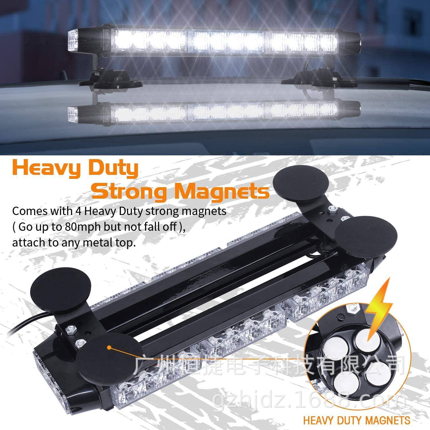 卖汽车吸顶热爆闪磁铁车顶灯高亮4面节4灯警示开MHV道闪灯灯0LED