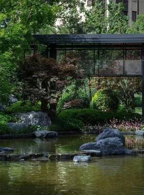 产地直供黑石山原石日式枯水景石驳观60063岸假山鱼池园山林造景