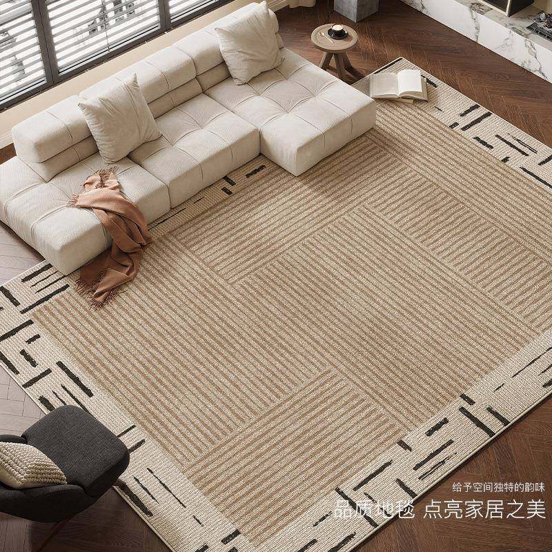 客厅绒地毯025款轻新奢免洗可擦茶几毯家用厂2家RKL直销轻奢圈风