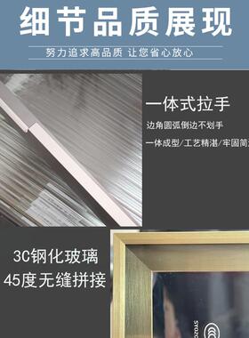 极简衣柜玻tb-74561门轻奢化窄边铝框璃餐边酒柜钢玻璃柜书柜门门