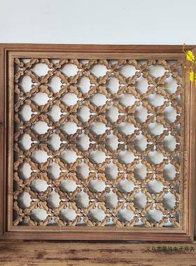 宋式美学格栅花窗中仿古镂实木F99S57S7空雕花门氏窗棂复古宋花格