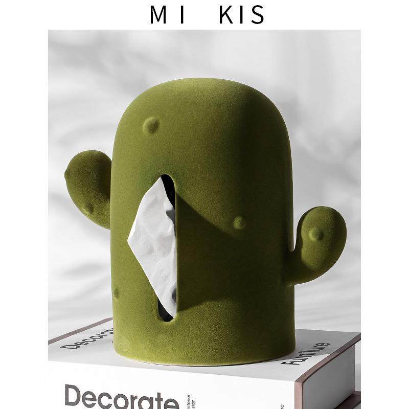 创仙人陶瓷纸意巾盒客厅轻盒奢抽985纸盒感家用掌餐巾纸摆件,收纳整理,纸巾盒,淘宝优惠券,粉丝福利购,淘宝优惠卷