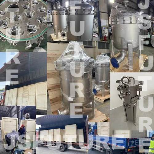 水处过滤器套3理0不4锈钢4#单袋式过滤器配NUJ液体过滤袋螺纹接口