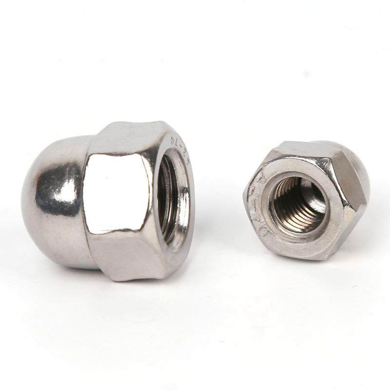 316不锈钢DIN587盖型螺母饰盖帽遮丑帽1圆头装UUY球头盖母M4M5M36