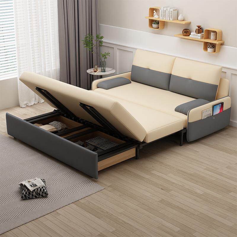 可折叠沙床两用多发功能小户无品牌/型客厅人物科技布储坐卧抽双