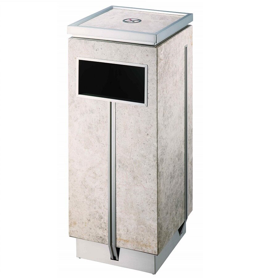 酒店烟灰桶南方GPX-14B商城浅灰色古堡灰真大理石果皮垃圾桶