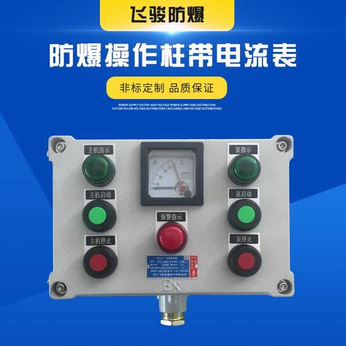 防爆操作柱带电流表两灯两钮防腐按钮箱仪表操作箱仪表箱控制箱
