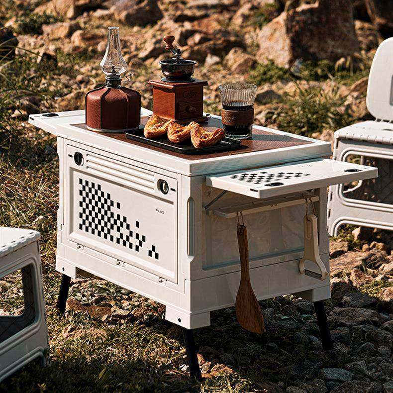 户外露营装备用品收纳箱子汽车后备箱折叠免安装车载用品收纳桌