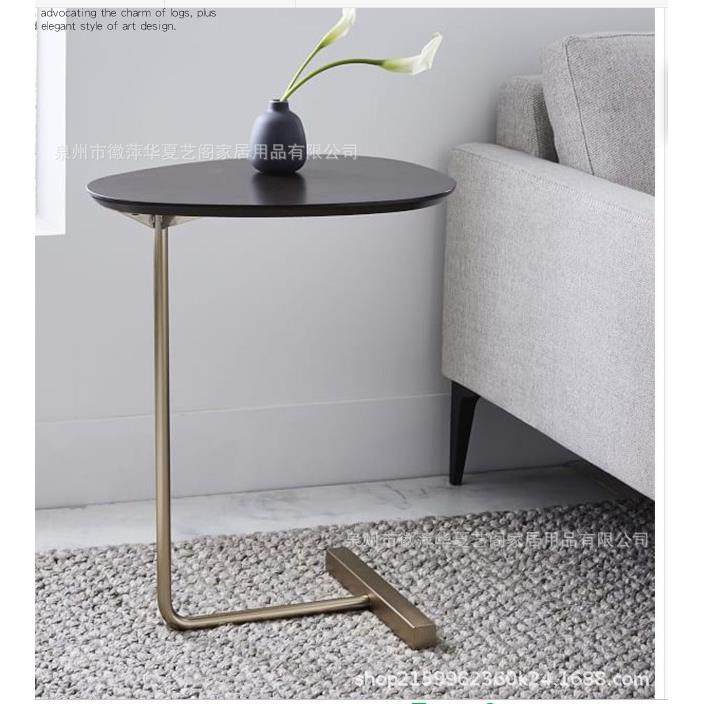 简约创意椭圆小茶几铁艺沙发角几边几北欧移动实木客厅床头阅读桌,农用物资,其他肥料,淘宝优惠券,粉丝福利购,淘宝优惠卷
