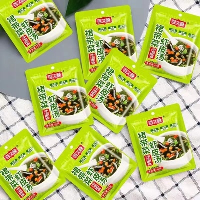 百久源裙带菜虾皮汤包面条抄手汤料冲泡即食小包低脂速食汤调料包