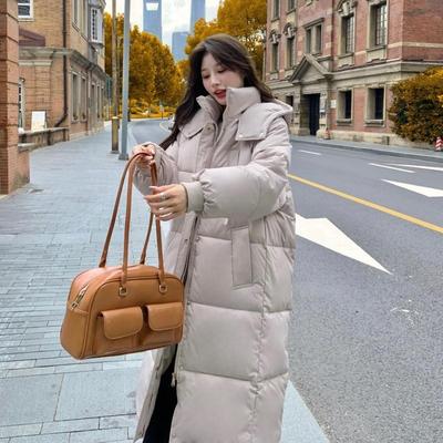 羽绒棉服女2023年冬季新款棉衣今年流行过膝面包服中长款棉袄外套