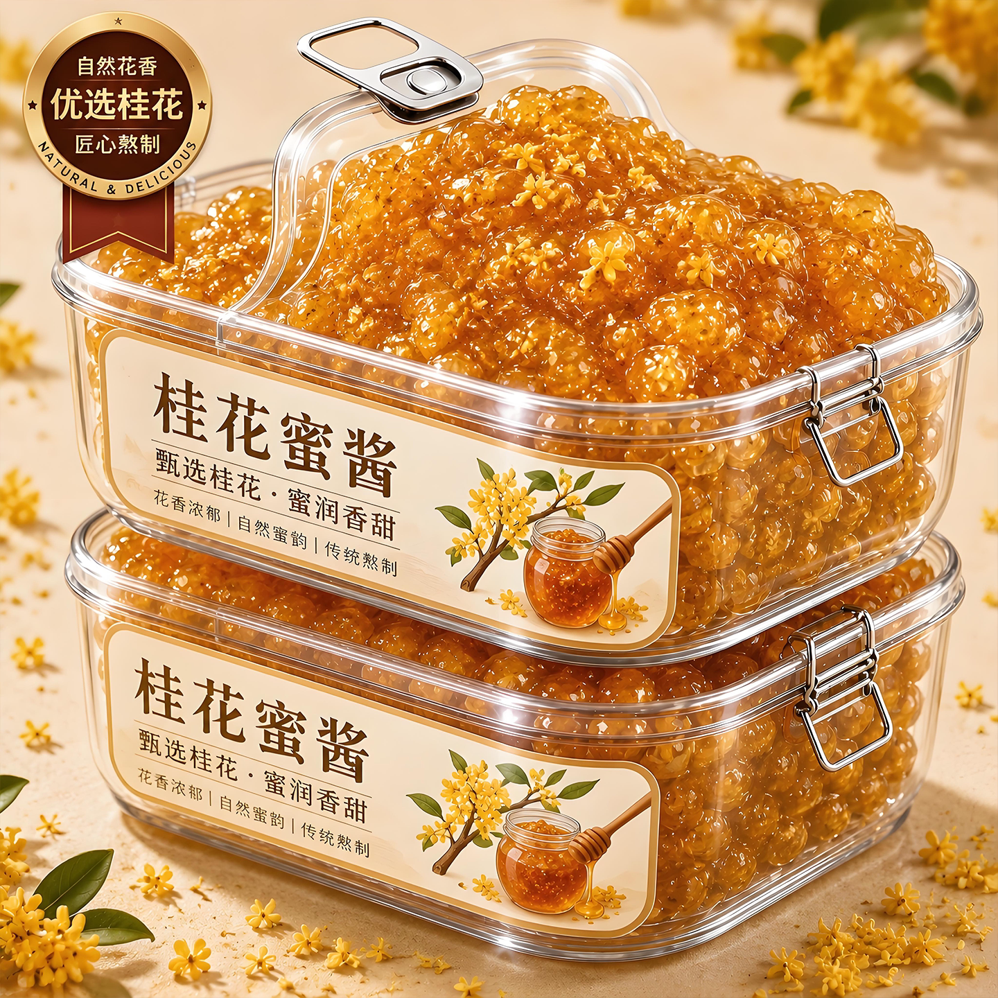 正宗桂花蜜酱0添加官方旗舰店商用咖啡专用冰粉蜂蜜0卡0糖老字号图片