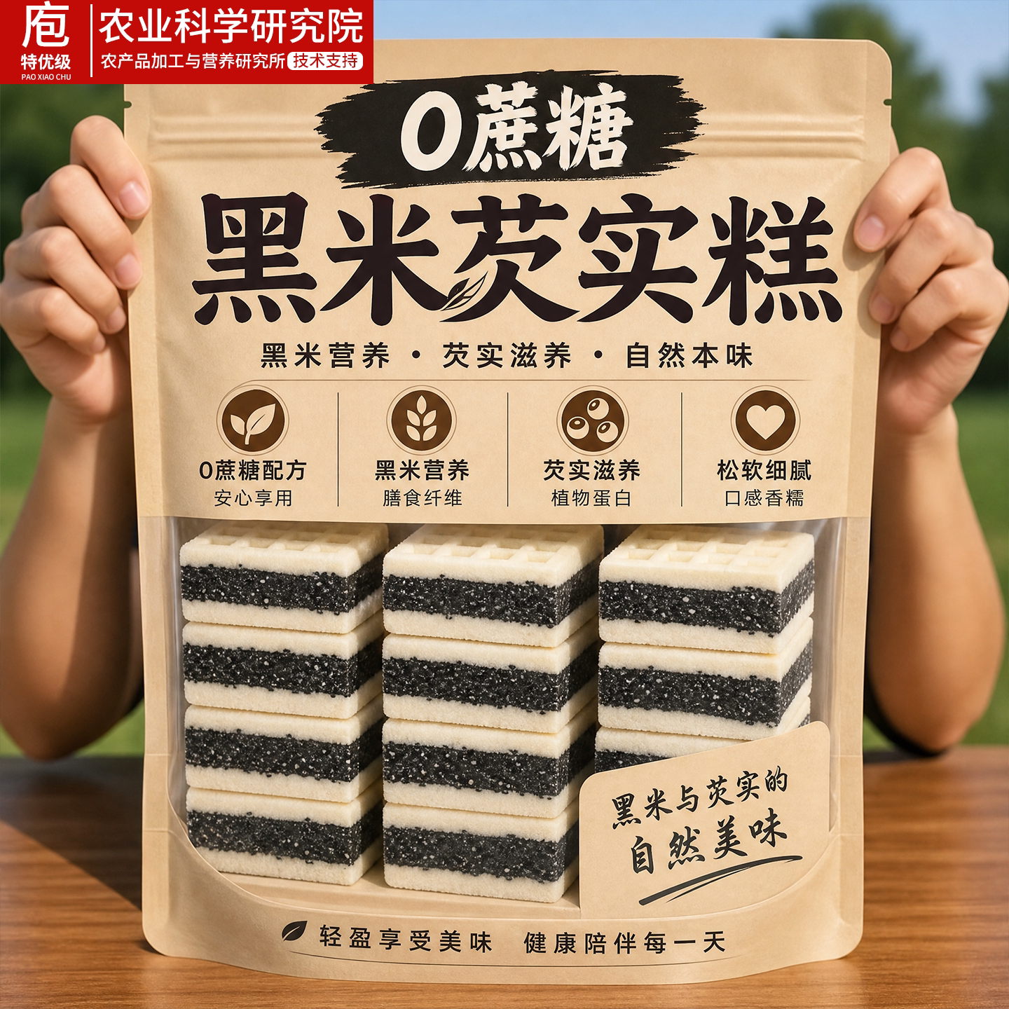 黑米芡实糕无糖添加正品官方旗舰店传统糕点独立小包装老字号海盐图片