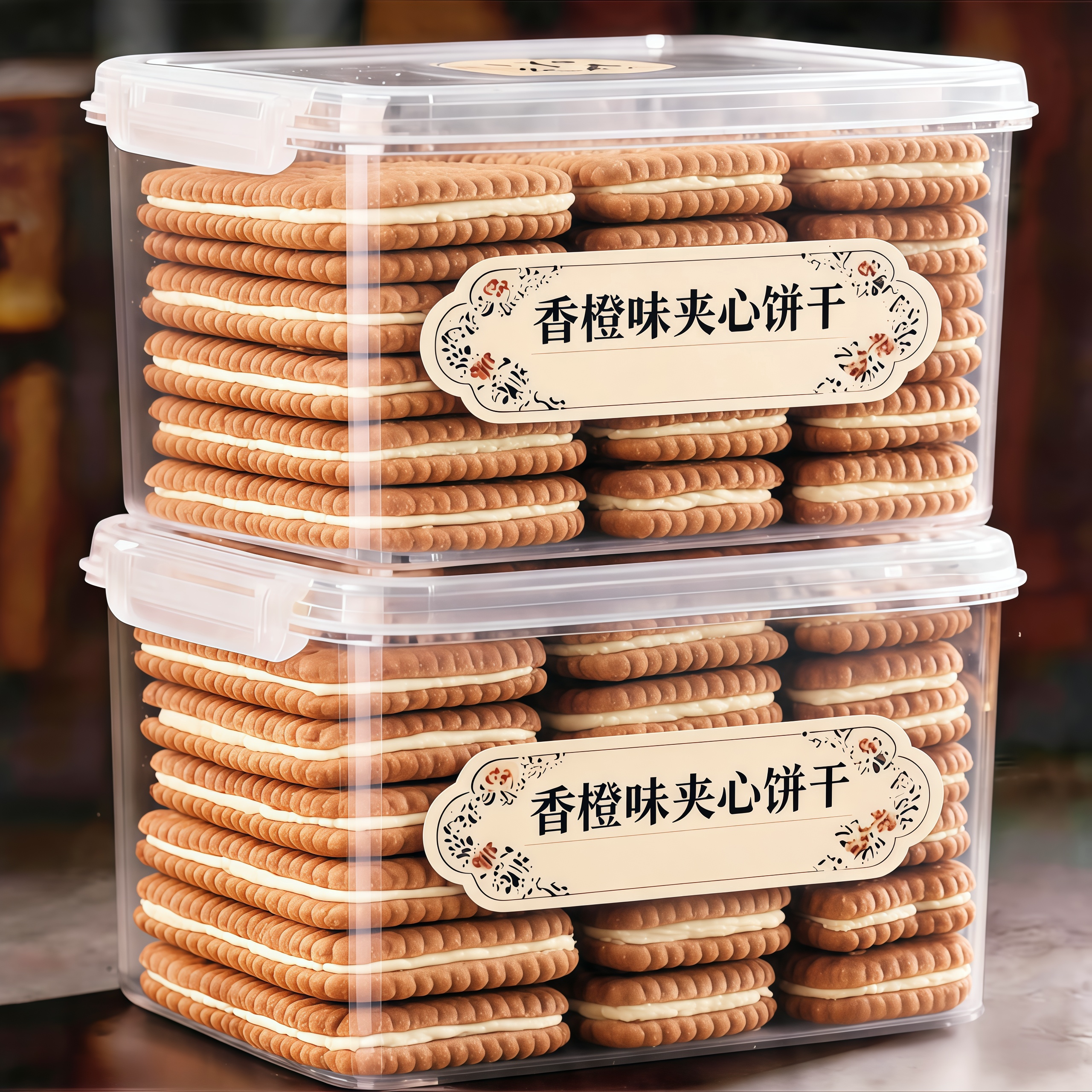 农科院康元香橙味饼干官方旗舰店椰子奶油夹心老式上海咸味怀旧图片