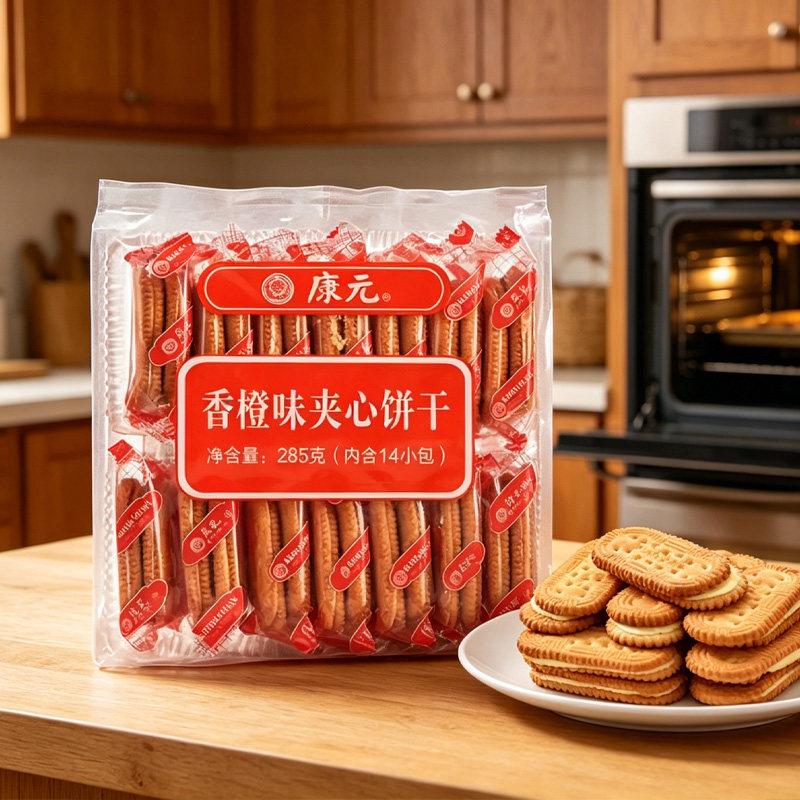 农科院康元香橙味饼干官方旗舰店椰子奶油夹心老式上海咸味怀旧图片