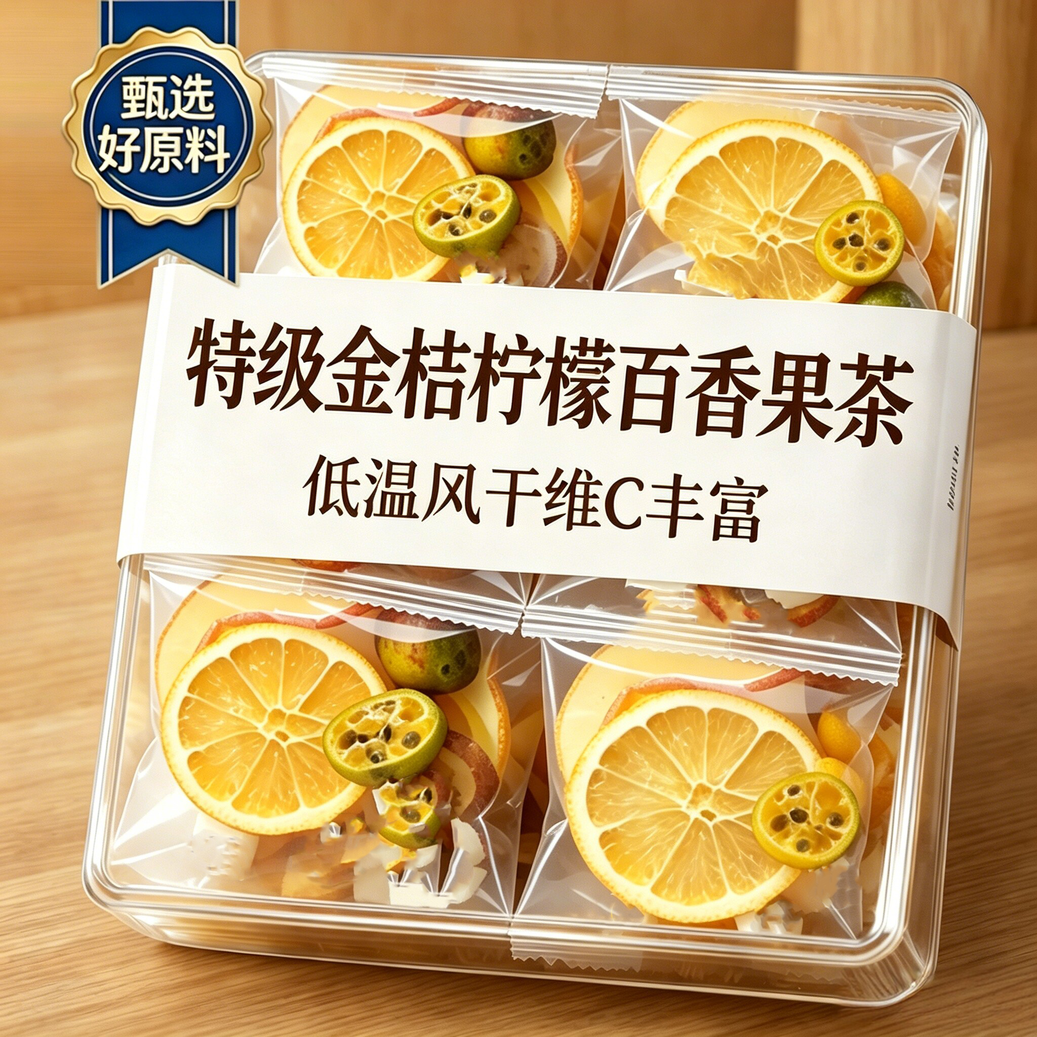 农科院金桔柠檬百香果茶独立包装泡水喝维c无糖夏季冷泡冲泡茶包图片