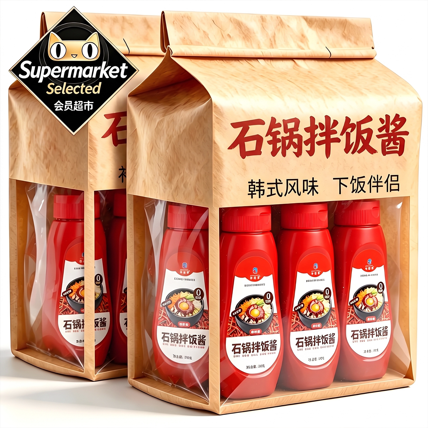 石锅拌饭酱正宗韩国韩式儿童官方旗舰店0脂原装进口商用低卡辣