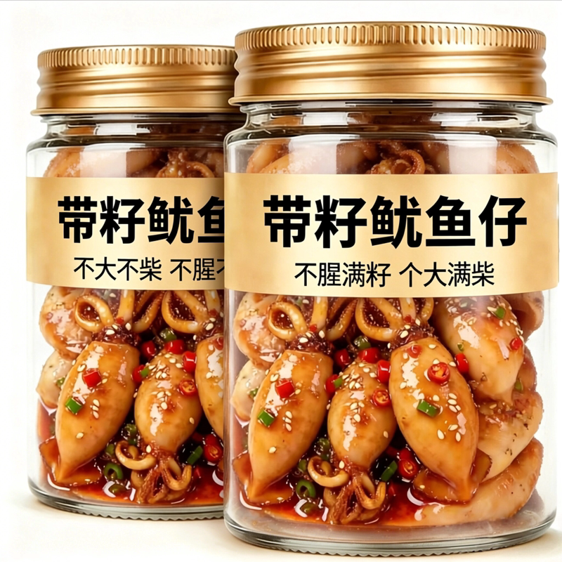 农科院带籽鱿鱼仔开袋即食零食官方旗舰店小包装香辣舟山特产原味