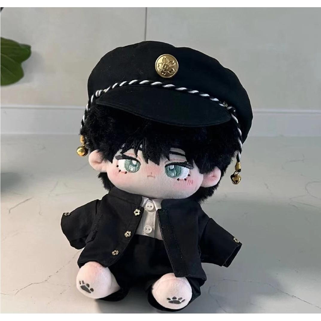 【现货】20厘米无属性现货棉花娃娃娃衣校服酷帅套装20cm娃衣