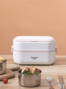 电热饭盒可插电加热保温带热饭菜蒸煮饭便当上班族便携锅礼品