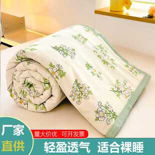 夏季空调被夏凉被被子单人可机洗夏被薄款被芯纯水洗棉春秋太空被
