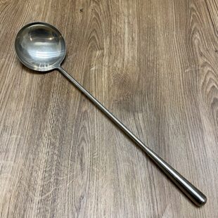 勺长柄炒勺家用手勺加厚不锈钢分厨师专用炒菜实心炒菜勺勺菜汤勺