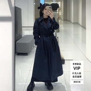 品艾诺丝官方旗舰店国内代购2026秋季长款风衣外套女BR213118