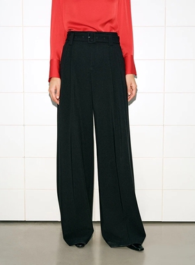 ariose品艾诺丝官方旗舰店正品2026春廓型灰色高腰阔腿裤BR301160