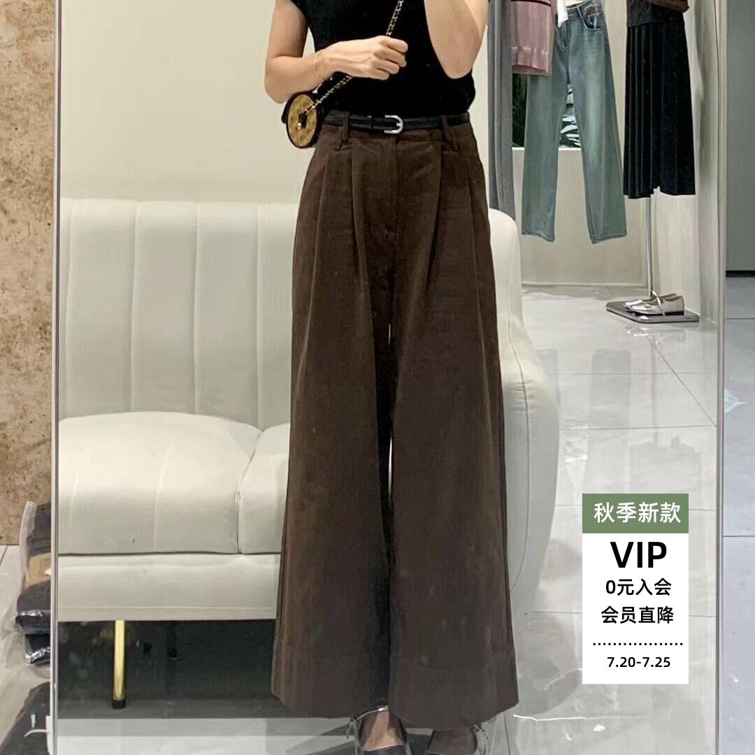 百搭高腰显瘦直筒休闲裤女