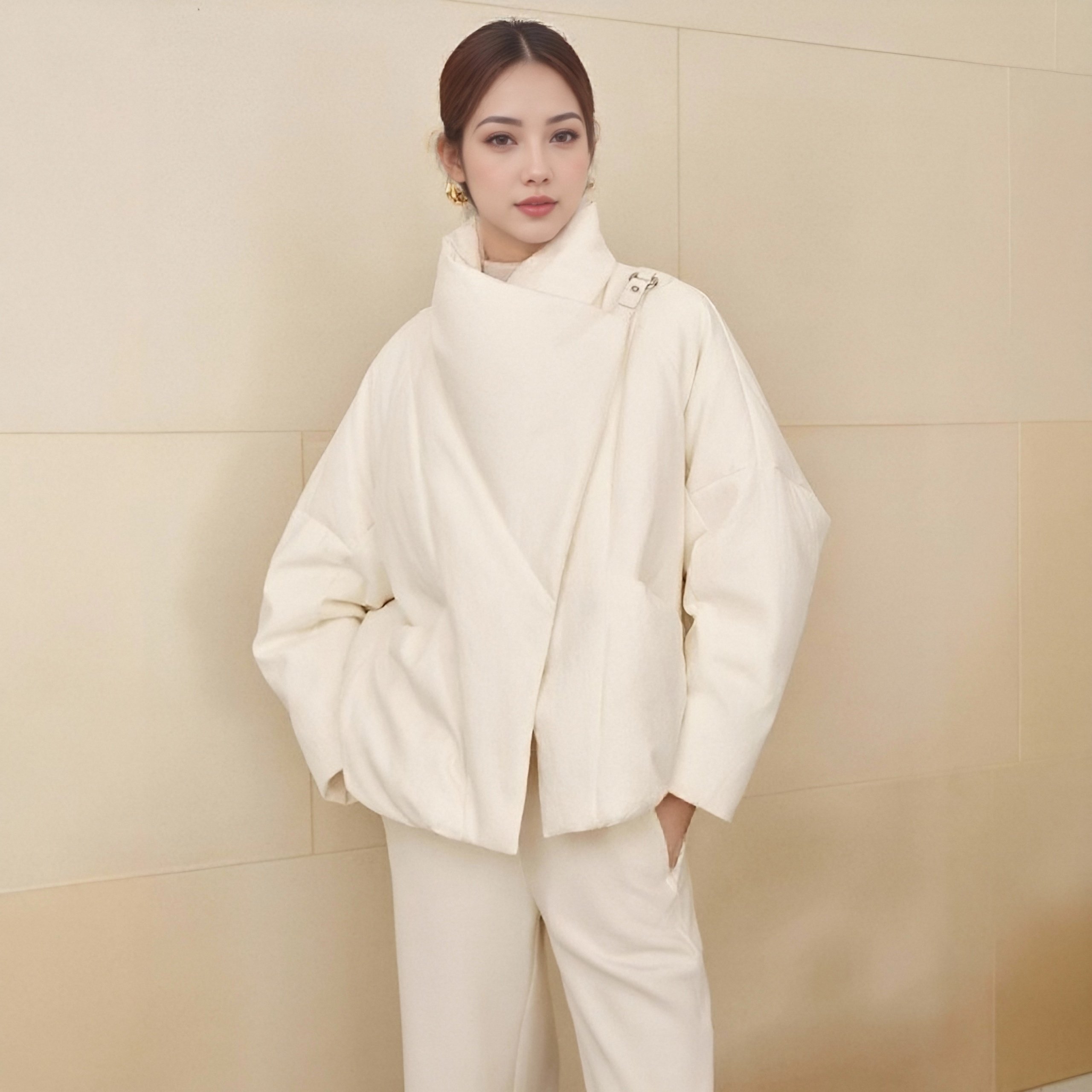 新款立领休闲羽绒服外套