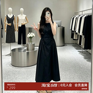 品艾诺丝官方旗舰店正品国内代购2026夏款收腰赫本连衣裙BR902120