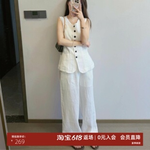 ariose0品艾诺丝官方正品旗舰店2026春款无袖马甲套装BR151115