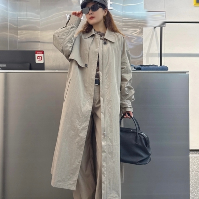 中长款宽松舒适简约风衣外套女