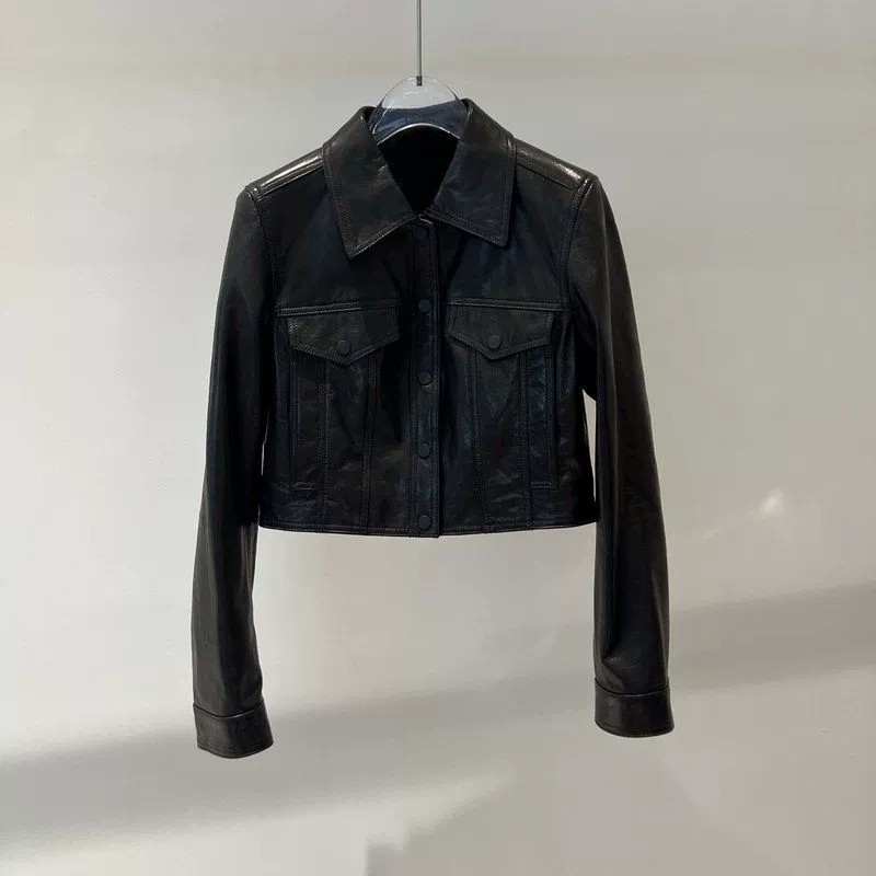 arioseo品艾诺丝官方旗舰店2026春新款翻领短款皮衣夹克BR101203,女装/女士精品,短外套,淘宝优惠券,粉丝福利购,淘宝优惠卷