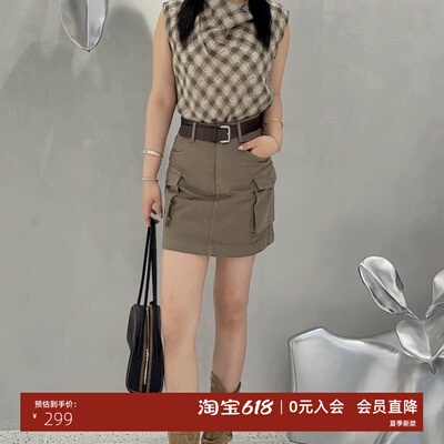 夏新款女牛仔半身裙短裙