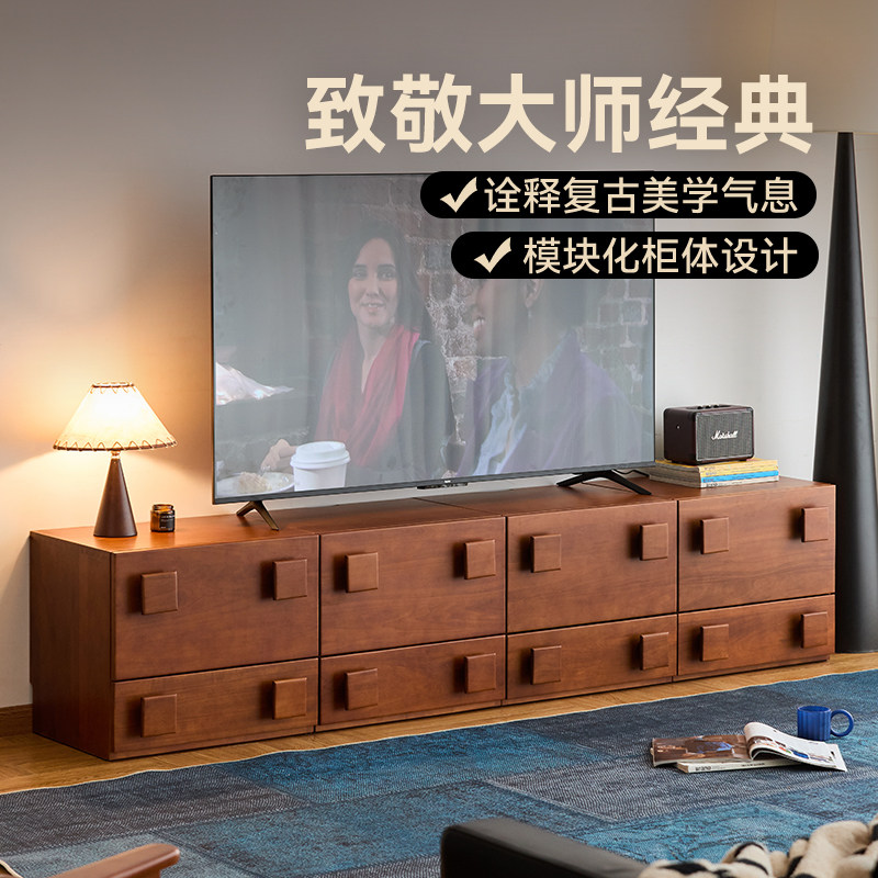 全实木模块组合柜多功能电视柜图片