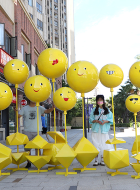 玻璃钢户外落地大型商场气球雕塑商场广场售楼处步行街装饰品摆件