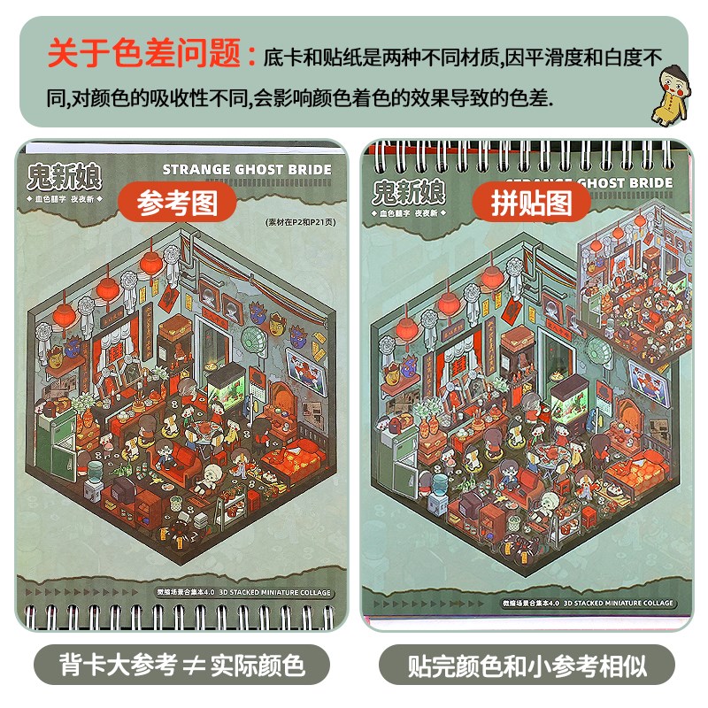 提拉多微缩场景合集本4.0套装造景贴纸场景手账小贴纸立体微缩小