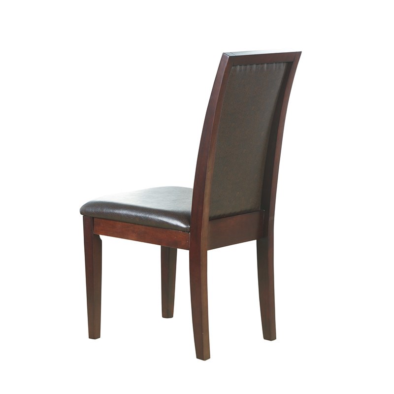 会议室培训椅实木餐椅美式乡村书台椅家用皮革坐椅简约靠背椅子