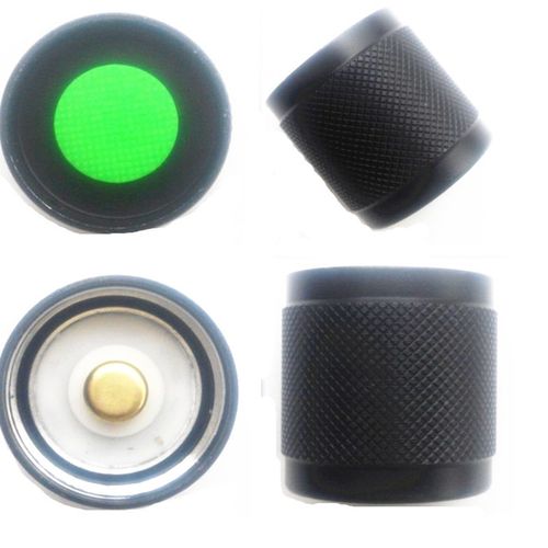 伸缩 LED远射强光手电筒配件尾巴总成 实心铜柱尾部按钮按键开关