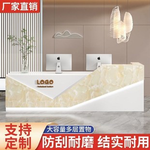 收银台简约现代公司前台接待台小型收银桌干洗店吧台店铺柜台吧台