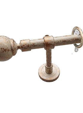 WINt窗艺直销欧式风格挂钩帘仿古做旧白罗马杆滑轮新款上市推荐