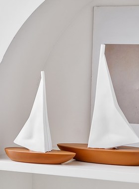创意帆船模型一帆风顺家居客厅装饰品摆件酒柜玄关书架桌面小摆设