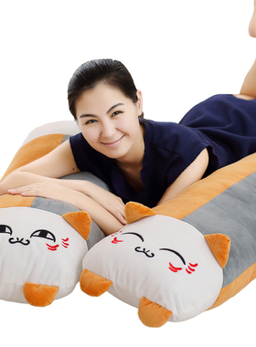 夏目友人帐猫咪老师长条抱枕毛绒玩具公仔睡觉双人枕头靠垫可拆洗