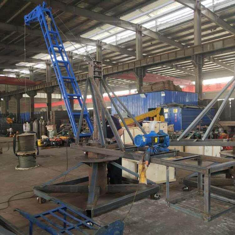 60度可旋转小型码头吊机适用于养殖轻型钢结构吊装臂长可做10米