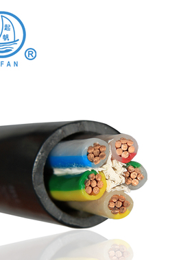 起帆电线YJV电h力电缆YJVR2/3/5芯x1/1.5/2.5/6平方国标动力纯铜