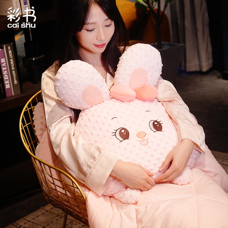 抱枕被子两用二合一午休汽车折叠车用枕头办公室午睡空调被带毯子