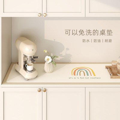 餐边柜桌垫现代简约风鞋柜垫子防水防油免洗桌布电视柜台面保护垫