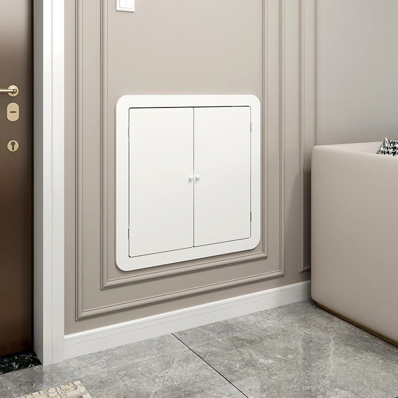 卫生间贴墙分水器地暖遮挡罩洞口盖板暖气片装饰弱电箱遮挡门防水