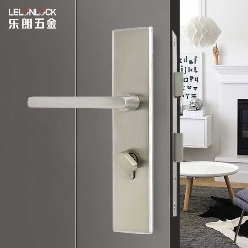 室内欧式木门锁 304不锈钢卧室卫生间实木房门把手通用型锁具